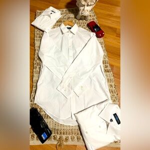Men's Steve Harvey Celebrity Edition White Button Down Shirt.